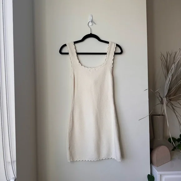 Wild Fable Rosette Mini Sweater Dress in Cream size Small - Picture 5 of 10